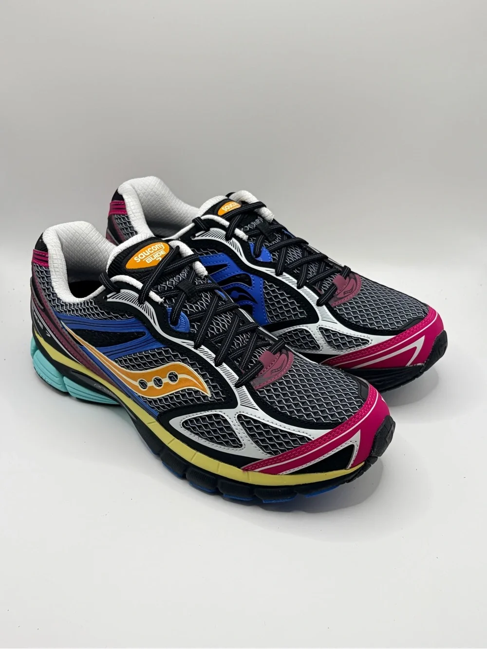 Saucony Women's Guide Running Shoes - Black, Pink, Blue, Yellow, Teal